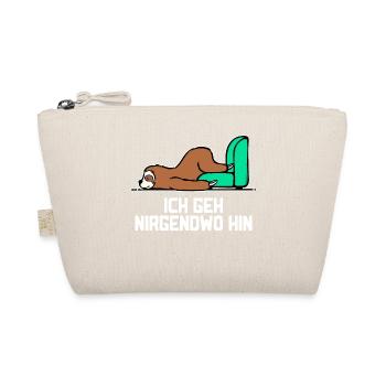 Faul Tier Müde Faultier Statement Zoo Schlafen - Bio-Täschchen - Natur - Vorne