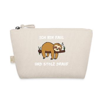 Faultier Faul Tier Urwald Statement Schlafen Zoo - Bio-Täschchen - Natur - Vorne