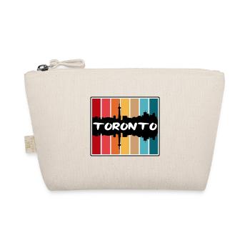 Toronto Canada Skyline Silhouette Travel Souvenir - Organic Pouch - nature - Front
