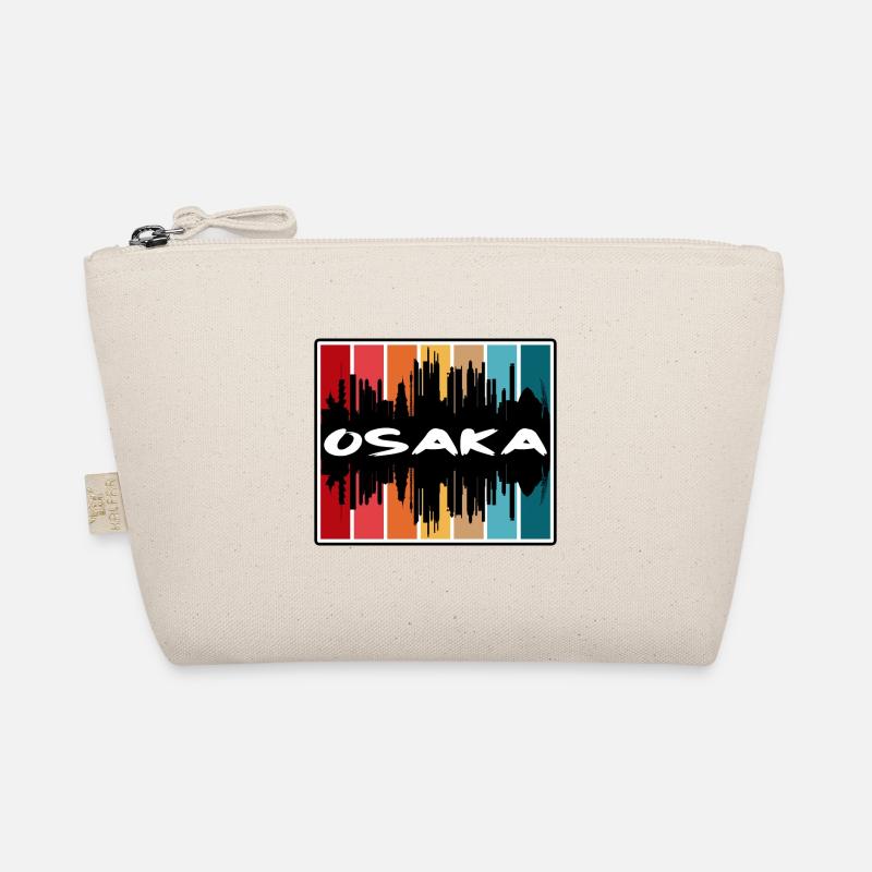 Osaka Japan Skyline Silhouette Reise Souvenir - Bio-Täschchen - Natur