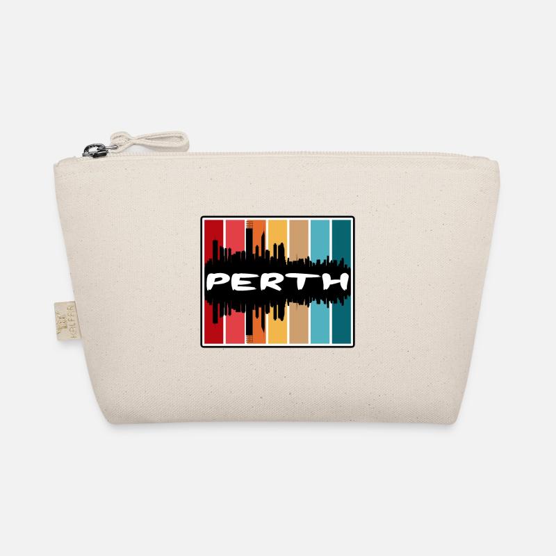 Perth Australien Skyline Silhouette Reise Souvenir Bio-Täschchen