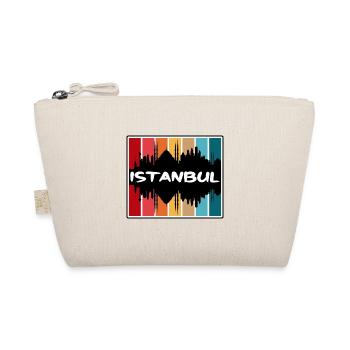 Istanbul Turkey Skyline Silhouette Travel Souvenir - Organic Pouch - nature - Front