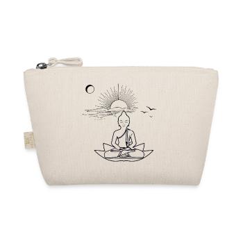 Zen-Buddha inspiriert Ruhe, Sonne, Mond - Bio-Täschchen - Natur - Vorne