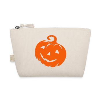 Pumpkin face - scary Halloween costume - Organic Pouch - nature - Front