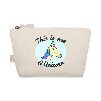 Not a Unicorn. Funny horse unicorn - Organic Pouch - nature - Front