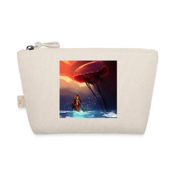 Awesome jellyfish with little mermaid - Organic Pouch - nature - Front