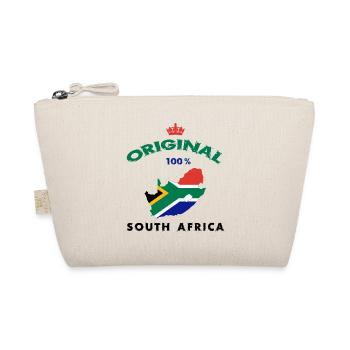 Design original 100 % drapeau de l'Afrique du Sud - Trousse biologique - nature - Devant
