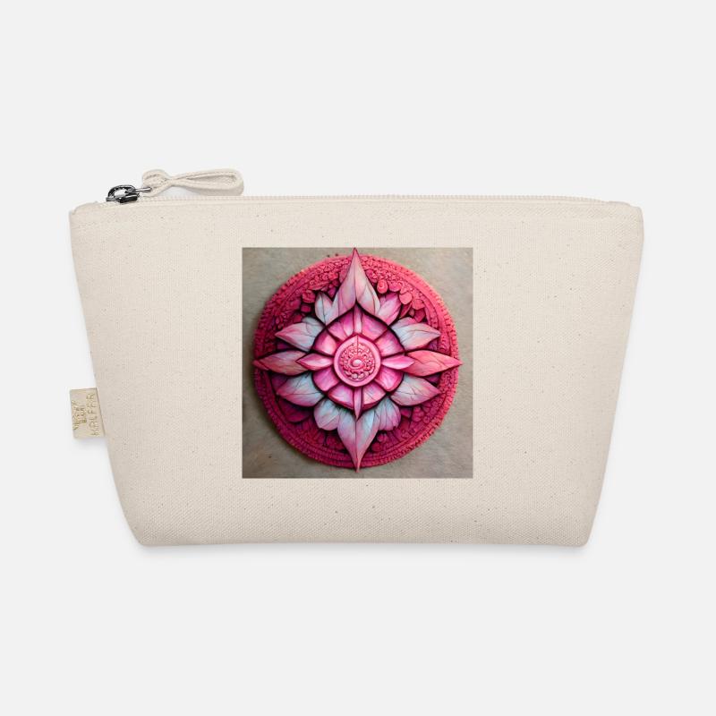 Pink Mandala Pattern - Organic Pouch - nature