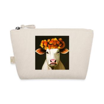 The Cow with Autumn Flowers - Organic Pouch - nature - Front