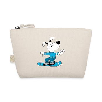 SNOWBOARD - WINTERSPORT - HUND - SPORT - Bio-Täschchen - Natur - Vorne