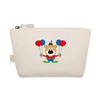 TEDDY - BÄR - TEDDYBÄR - CLOWN - ZIRKUS - Bio-Täschchen - Natur - Vorne