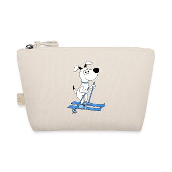 HUND - SKIER - SKI - WINTERSPORT - TIER - Bio-Täschchen - Natur - Vorne