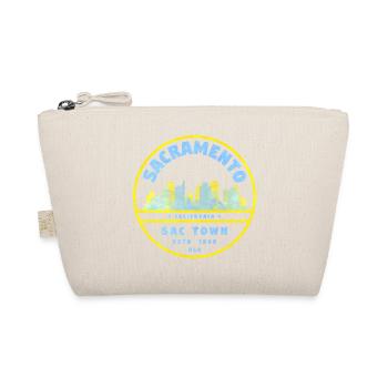 Sacramento Skyline Vintage Badge – California - Organic Pouch - nature - Front