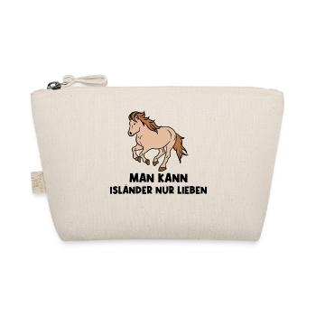 Islandpferde Statement Pferde Herz Galopp - Bio-Täschchen - Natur - Vorne