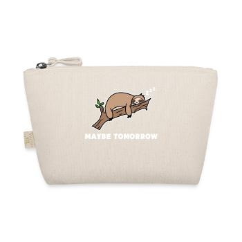 Lazy Sleep Animal Mammal Statement Sloth - Organic Pouch - nature - Front