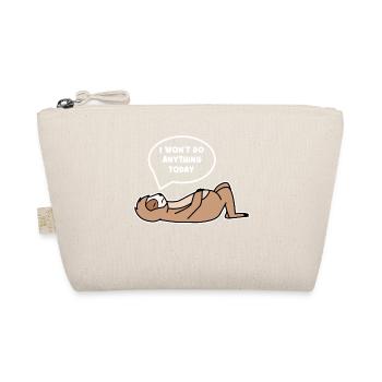 Jungle Dwellers Chill Sloth Lazy Zoo Statement - Organic Pouch - nature - Front