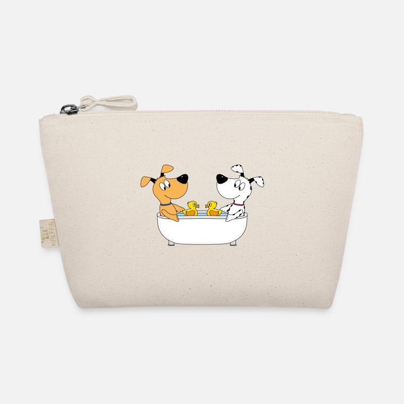 HUNDE - BADEWANNE - BADEENTEN - LIEBE - HUND Bio-Täschchen