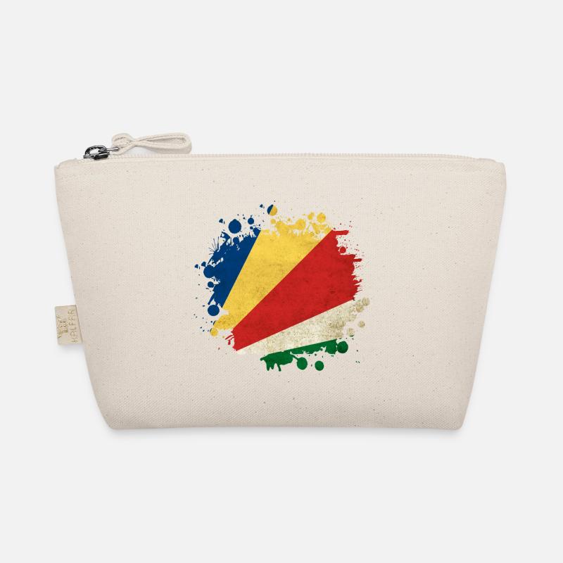 Seychellen Klecks Flaggen Design Bio-Täschchen