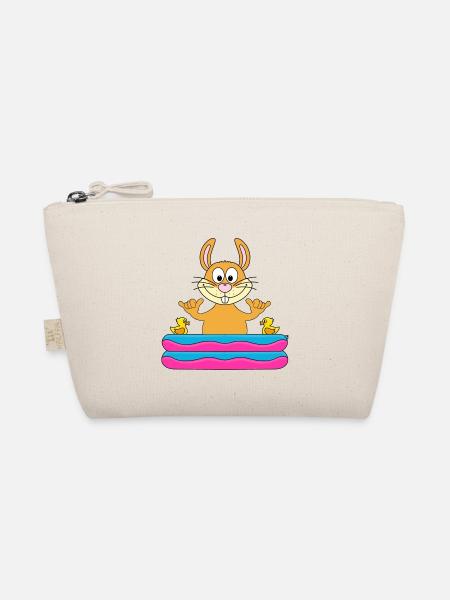 HASE - POOL - PLANSCHBECKEN - SHAKA - TIER - Bio-Täschchen - Natur - Vorne