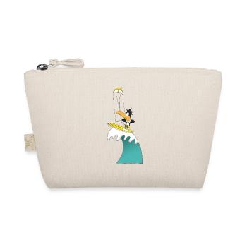 PINGUIN - KITESURFER - KITE - KITESURFEN - SPORT - Bio-Täschchen - Natur - Vorne