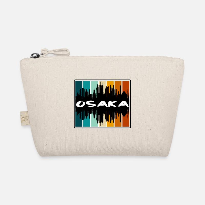 Osaka Japan Skyline Silhouette Reise Souvenir - Bio-Täschchen - Natur