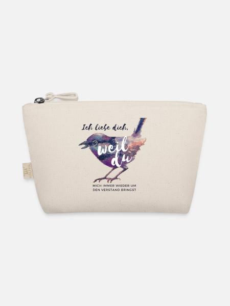 Sage jeden Tag ich liebe dich - Bio-Täschchen - Natur