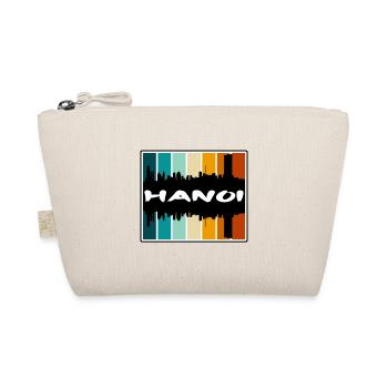 Hanoi Vietnam Skyline Silhouette Travel Souvenir - Organic Pouch - nature - Front
