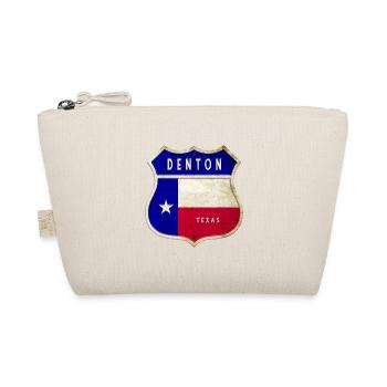 Denton Texas Wappen Flaggen Design - Bio-Täschchen - Natur - Vorne