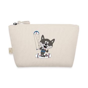 WOLF - KITESURFER - KITE - KITESURFEN - SPORT - Bio-Täschchen - Natur - Vorne