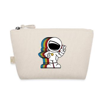Friedensliebender Astronaut - Niedlicher Friedenszeichen Raumfahrer - Bio-Täschchen - Natur - Vorne