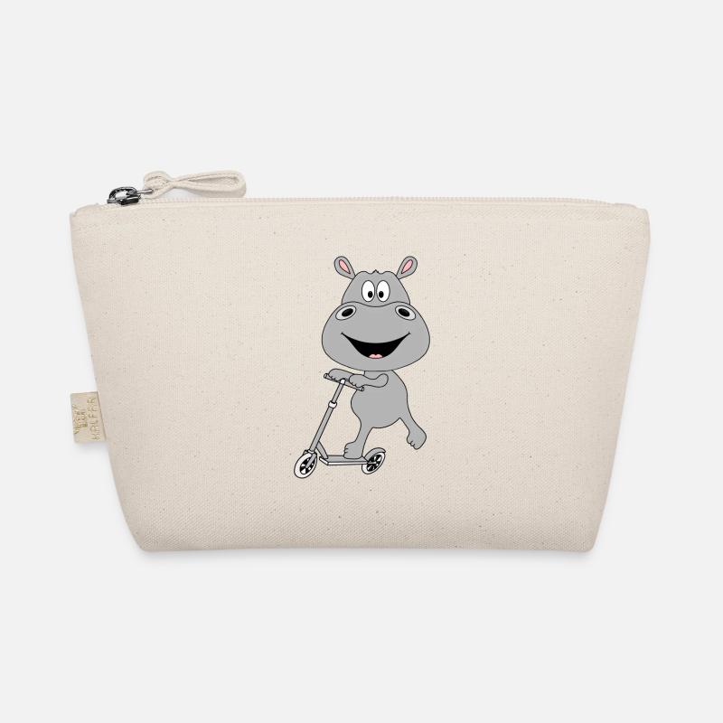 NILPFERD - HIPPO - FLUSSPFERD - ROLLER - TIER Bio-Täschchen