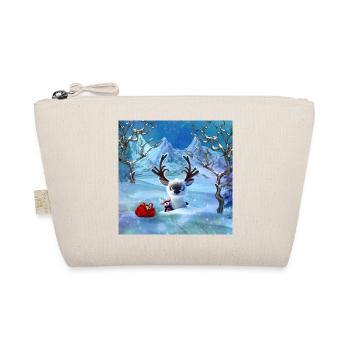 Cute little reindeer in a winter landscape - Organic Pouch - nature - Front