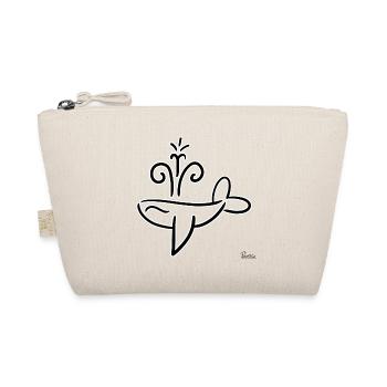 Whale! By Pousse2Bamboo ! - Organic Pouch - nature - Front