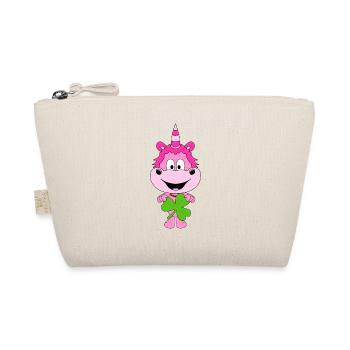 EINHORN - KLEEBLATT - KIND - BABY - Bio-Täschchen - Natur - Vorne