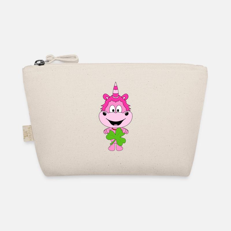 EINHORN - KLEEBLATT - KIND - BABY - Bio-Täschchen - Natur