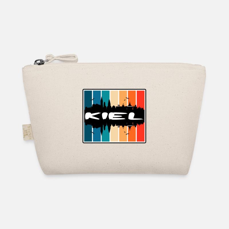 Kiel Germany Skyline Silhouette Travel Souvenir Organic Pouch
