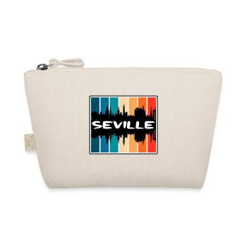 Sevilla Spanien Skyline Silhouette Reise Souvenir - Bio-Täschchen - Natur - Vorne