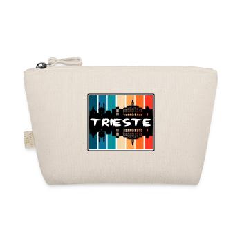 Trieste Italy Skyline Silhouette Travel Souvenir - Organic Pouch - nature - Front