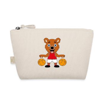 TEDDY - BÄR - TEDDYBÄR - BASKETBALL - SPORT - Bio-Täschchen - Natur - Vorne