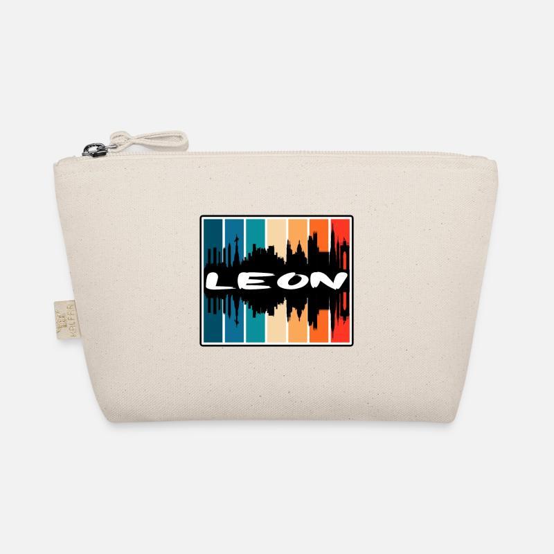 Leon Mexico Skyline Silhouette Travel Souvenir Organic Pouch