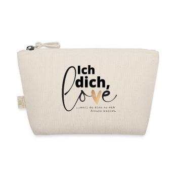 Du kannst so süß freuen - ich liebe dich - Bio-Täschchen - Natur - Vorne