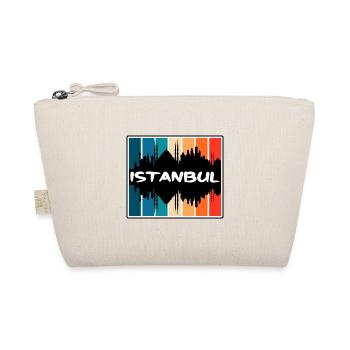 Istanbul Turkey Skyline Silhouette Travel Souvenir - Organic Pouch - nature - Front