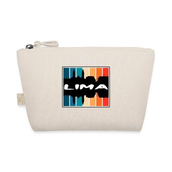 Lima Peru Skyline Silhouette Reise Souvenir - Bio-Täschchen - Natur - Vorne