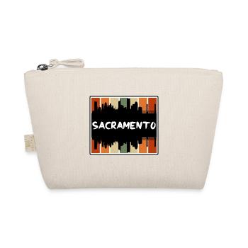 Sacramento California Usa Skyline Silhouette Trave - Bio-Täschchen - Natur - Vorne