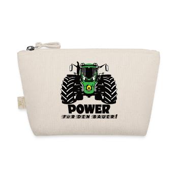 Power für den Bauer! Traktor Landwirtschaft Agrar - Bio-Täschchen - Natur - Vorne