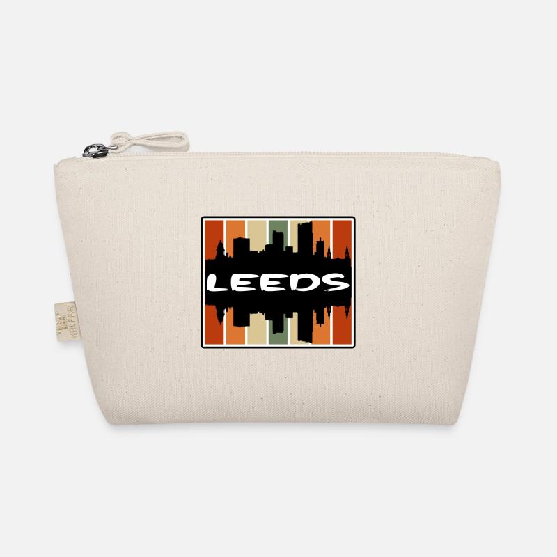 Leeds England Skyline Silhouette Travel Souvenir Organic Pouch