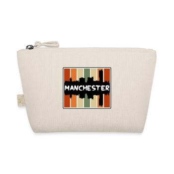 Manchester England Skyline Silhouette Travel Souve - Bio-Täschchen - Natur - Vorne
