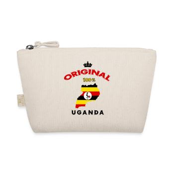 Uganda Original 100% Flaggen Design - Bio-Täschchen - Natur - Vorne