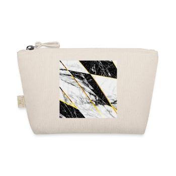Marmor Schwarz Weiß Gold Mosaik Geometrisch - Bio-Täschchen - Natur - Vorne