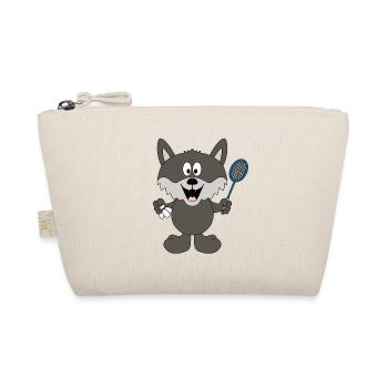 WOLF - FEDERBALL - BADMINTON - SPORT - TIER - Bio-Täschchen - Natur - Vorne